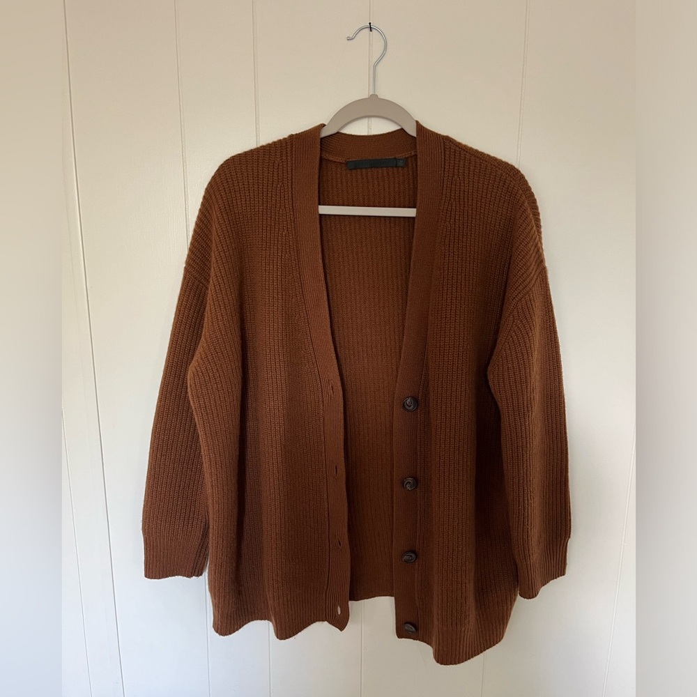 Jenni Kayne cashmere brown sweater size XS oversized